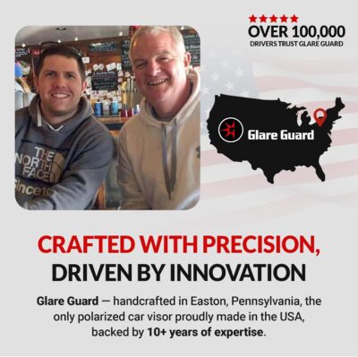 Glare Guard Professional-Grade Polarized Sun Visor Extender – Anti-Glare Sun Glare Blocker for Car Windshields, Adjustable Clip-On UV400 Tinted Visor Extension for Cars, Trucks & SUVs - Image 8