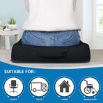 YOUFI Thick Memory Foam & Gel Seat Cushion, 18"X16"X4" Large Chair Cushion for Wheelchair Mobility Scooters, with Non-Slip Bottom and Carry Handle (Black) - Image 6