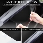 carleef Magnetic Car Windshield Sun Shade,Anti-Theft Sun Shade for Car Windshield with 5 Invisible Magnets,All-Season Universal Front Cars Sunshades for Windshields Cars Accessories - Image 3