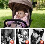 vocheer Baby Travel Pillow(Upgraded), Head and Neck Support Pillow for Pushchair, Car Seat,Stroller, Bouncer, Cotton (White Bear) - Image 4