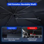 helloleiboo 𝟐𝟎𝟐5 𝑼𝑷𝑮𝑹𝑨𝑫𝑬 Foldable Car Windshield Sun Shade Umbrella,360° Rotating Sunshade for Car Windshield Front Window Reflective Heat Automotive Interior Sun Protection for Cars Trucks - Image 2