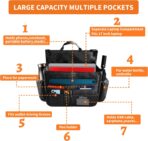 Boczif Car Backseat Organizer, Hanging Passenger Seat Storage Bag, Car Front Seat Organizer for Office Kids Suplly,Truck Cab Organizer with Separately Pokect for Laptop, Multiple Pockets, Cup Holders - Image 2