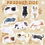 Exasinine 10Pcs Mini Cat Car Interior Accessories Decorations Cute Cat Car Dashboard Decor Funny Rear View Mirror Gift - Image 3