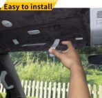 Yuoyar Sunglass Holder for Car, Magnetic Leather Sunglasses Holder and Ticket Card Clip, Car Visor Accessories, 2 Packs (Silver Grey) - Image 6