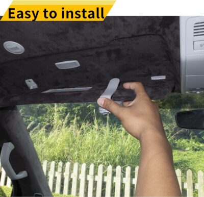 Yuoyar Sunglass Holder for Car, Magnetic Leather Sunglasses Holder and Ticket Card Clip, Car Visor Accessories, 2 Packs (Silver Grey) - Image 6