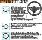 Stretch Elastic Steering Wheel Cover, All-Season Comfort, Warm in Winter & Cool in Summer, Universal 15 Inch Microfiber Breathable Ice Silk, Anti-Slip, Odorless, Easy Carry, Fit Car, SUV (Grey) - Image 6