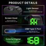 GPS Digital Speedometer for Car MPH, USB Connect Plug and Play for Car Truck Motor SUV All Vehicles, Automatic Brightness Adjustment,Large Font Display - Image 2