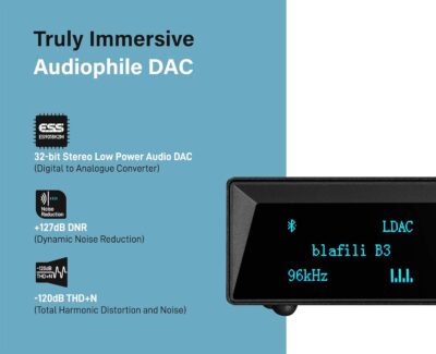 B3 Professional XLR Bluetooth v5.1 Music Receiver, LDAC & aptX HD Streamer, Built-in ESS DAC, Analog RCA, Digital Optical and COAXIAL Outputs, for Audio Mixer, DJ Speakers & PA System - Image 5