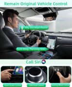 5-in-1 Wireless Android Auto & Carplay Adapter, Wireless CarPlay Adapter Support Netflix/YouTube/TF, USB-A/USB-C Cables, Convert Wired to Wireles Apple Dongle, Magic Video Box Car Play for iPhone - Image 3