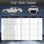 2026 Upgrade Car Cover Waterproof All Weather, Heavy Duty Full Exterior Cover Universal Fit Coupe Ford Mustang/Shelby, Chevrolet Camaro/Corvette, Kia Optima, Audi A4/A5, BMW 5 Series 525i etc. - Image 6