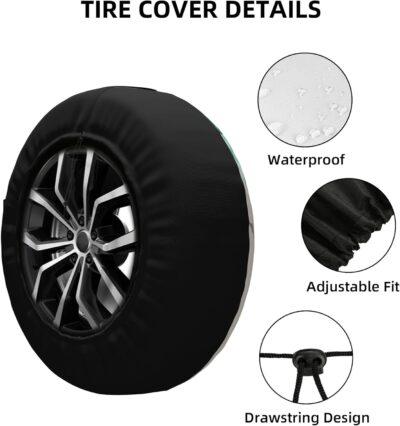 Spare Tire Cover for RV Camper Trailer Making Memories One Campsite at a Time, Weatherproof Universal Wheel Cover for RV Travel Trailer Camper Truck 15inch - Image 4