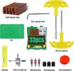 Tire Repair Kit, 33Pcs Heavy Duty Tire Plug Kit, Universal Tire Repair Tools to Fix Punctures and Plug Flats Patch Kit for Cars, Motorcycles, Atvs, Tractors, Etc - Image 2