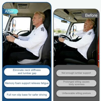 Truck Seat Cushion for Long Driving, Cushion for Car Seat Driver for Comfort, Made of Memory Foam, for Tailbone, Back, and Sciatica - Image 5