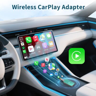 Wireless CarPlay Adapter,Covert Factory Wired to Wireless Car Play Adapter for iPhone 6+ (iOS only) Easy Setup Plug&Play,Multiple Controls,Support USB&USB-C - Image 4