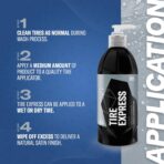 Gyeon Tire Express Satin‑Finish Tire Dressing Water Based UV Protection Self‑Cleaning Long Lasting Factory‑Fresh Look Easy Wet Or Dry Application Deep Natural Tire Revitalizer - Image 4