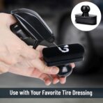 BABYSHEEP Car Tire Shine Applicator,Large Vegan Tire Shine Brush - Automotive Tire Dressing Applicator Brush with Storage Stand for Tire Detailing & Car Wash Kit, Black, 3.6 Inch Length (Black) - Image 3