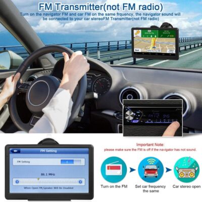 7 Inch GPS Navigaton for Car Truck RV, 2025 Latest Map GPS for Car with Free Lifetime Updates, Voice Guidance, Speed Alerts, Custom Routing, HD Touchscreen (Black) - Image 5