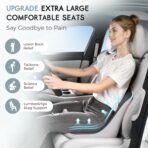 Car Seat Cushion and Lumbar Support Pillow, Larger Memory Foam Seat Cushion, Ergonomic L-Shaped Design Cushion for Back Pain Relief, Non-Slip Driving Cushion for Car, Office, Truck, Wheelchair-Black - Image 2