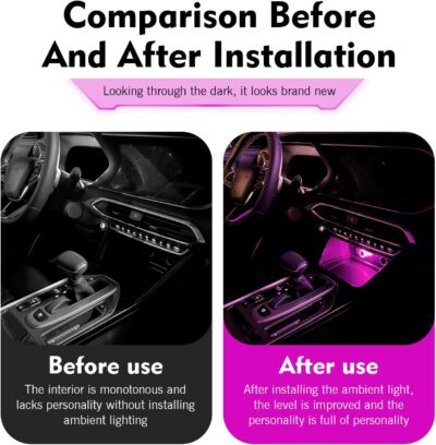1 PC USB LED Car Interior Atmosphere Lamp, Plug and Play Portable Mini Car Night Ambient Light, Auto Dashboard Decoration Accessories for Most Cars, SUVs, Trucks (Purple) - Image 6