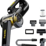 Fanttik Fold V10 APEX Pivot Cordless Car Vacuum, 17000Pa Handheld Vacuum Suction Power, Smart LED Display, Portable for Car Home Pet (Deluxe with Flexible Hose&Pet Brush)