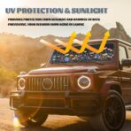 Wild Flower Car Windshield Sunshades Colorful Floral Boho Retro Heatshield Front Window Car Sun ​Shade Windshield Blocks UV Rays Sun Visor Protector for Car Sedan Truck SUV Accessories 59"L x 31.5"W - Image 5