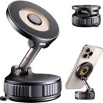 Phone Holders for Your Car, Car Phone Holder for Magsafe [Upgraded Strongest Suction & Magnetic] 360° Adjustable Magnetic Car Phone Mount for Your Car/Gym/Mirror Mount for iPhone & Android | Best Gift