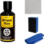 NADAMOO Wheel Rim Ceramic Coating Kit 30ml, High-Heat Resistant Hydrophobic Protection, Gloss Finish, Self-Cleaning, Repels Brake Dust & Dirt, Ceramic Protection for Alloy Rims