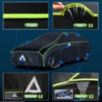 Hail Protector Car Cover, Anti Hail Thickened Multi-Layered EVA Car Cover Waterproof All Weather Protection with Car Sun Visor,Outdoor Hail Protection Cover, Fit Sedan/Coupe-Length 186-193 Inch. - Image 3