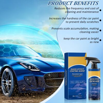 2026 Advanced Car Quick-Acting Coating Agent Spray, Quick Effective Coating Spray,Car Scratch Wax Polish Sprays Waterless Wash, Oil Film Emulsion Glass Cleaner(2PCS) - Image 2