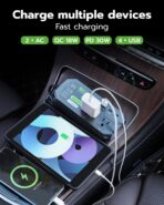 200W Car Power Inverter DC 12V to 110V AC, 30W USB-C & 18W USB-A Fast Charging, 2 AC Outlets for Laptop, Phone, Tablet, Game Console - Compatible with 12V Cigarette Lighter Socket - Image 4