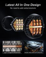 DOT Approved 1000% Bright 120W 7'' Motorcycles LED Headlight with Amber Lens DRL Compatible with Road King Road Glide Street Glide Electra Glide Ultra Limited Heritage Softail Fat Boy Yamaha - Image 6