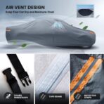 2026 Upgrade Car Cover Waterproof All Weather, Heavy Duty Full Exterior Cover Universal Fit Coupe Ford Mustang/Shelby, Chevrolet Camaro/Corvette, Kia Optima, Audi A4/A5, BMW 5 Series 525i etc. - Image 7