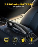 TANYO Handheld Car Vacuum Cordless, Portable Vacuum Cleaner with High Power Suction, Rechargeable Hand Held Vacuum, Mini Handheld for Car Home Office, Pet Hair, Black - Image 5