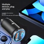 Car Charger PD30W+22.5W 12V-24V USB Charger Adapter Portable Mini USBC Cars Fast Charging Adapter - Image 2