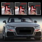 TOMALL 6Pcs Sport Flame Graphics Car Body Side Stickers Flame Racing Sports Stripe Decal for Car Universal Vinyl Self-Adhesive Decal Decoration Accessories for Truck SUV Off-Road Vehicles (Red) - Image 3