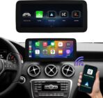 Road Top 10.25" Linux Car Multimedia Screen for Mercedes Benz CLA GLA Class C117/ X117/X156 2013-2015 Year with NTG4.5/4.7, Support Wireless CarPlay Android Auto Use OEM Bluetooth Calling