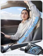 Lamicall Car Charger USB C Compatible with iPhone 17 16 15 Fast Charging [Ultra-Compact, 60% Less Space] 57w Type C Retractable Car Charger Fit Samsung Galaxy S25 S24 Ultra Pixel Android - Image 6