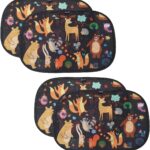 Enovoe Car Window Shades (4 Pack) - Sun Shade Blocker for Baby & Children, Cling Windows Cover, Glare Shield and UV Rays Protection, Side Window Screens for SUV, Mesh Car Windows Shade (21"x14")