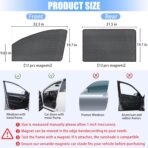 ZATOOTO Car Side Window Sun Shade 4 Pack, Window Shades for Baby Magnetic Mesh Sun Shade Protection from Heat and UV for Sleeping, Camping, Breastfeeding - Image 7
