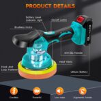 Cordless Car Buffer Polisher Kit with 2x21V Batteries, 6 Inch Car Polisher with 8 Variable Speed Max 6000RPM & 21 PCS Attachments, Buffer Polisher for Car Detailing, Sanding, Scratch Removing - Image 7