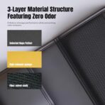 Car Backseat Organizer with Foldable Table Tray,Car Seat Back Protector with Touch Screen Phone Holder,Premium PU Leather Material,Compatible with Suitable for Most Car Travel Accessories - Image 7