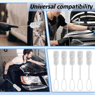 Lemecima 12 Pack Tire Lube Brush Applicator Swabs 11.8 Inches Extra Long Handle Tire Lubricant Applicator for Changing Tires - Image 4