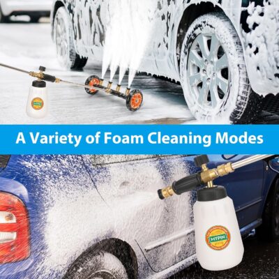 2-in-1 Undercarriage Pressure Washer Water Broom with Replaceable Nozzle, 16 Inch Car Pressure Washer with Foam Washer/Mitten, Surface Cleaner 1200-4000 PSI (with Bottle& Replaceable Nozzle) - Image 6