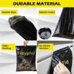 50 PCS Disposable Car Trash Bags Hanging, Leak-proof, Odor Seal. 2 Gallon Car Garbage Bags, Big Capacity. Independent of Car Trash Can, Easy Stick-On Car trash Bin for Car, SUV, Truck, Stroller. Black - Image 5