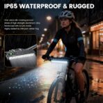 Vastfire 17 LED Bike Lights 5000 Lumens, Super Bright Bicycle Light for Night Riding, USB Rechargeable Bike Headlight and Taillight, Waterproof Wide Beam Bike Front Light with Digital Power Display - Image 7