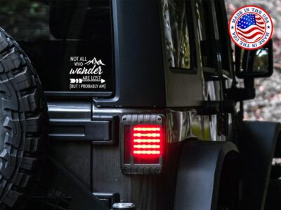 Sunset Graphics & Decals Not All Who Wander are Lost But I Probably Am Decal Vinyl Car Sticker Funny | Cars Trucks Vans Walls Laptop | White | 5.5 inches | SGD000218 - Image 2