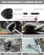 18Pcs Professional Car Interior Detailing Kit All-in-One Cleaning Tools for Windows, Dashboard, Vents, Windshield Cleaner Brush, Magic Sponge, Chamois Cloth, Detailing Brushes & Accessories - Image 3