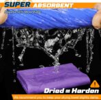 Premium Shammy Towel for Car, Super Absorbent 2 Pack 26""x17"" Car Drying Towel, Reusable Soft Car Wash Cloth, Chamois Cloth for Car, Dust Remove, No Scratch/Spot/Streak, Blue & Purple - Image 2