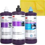 3M Perfect It Buffing and Polishing Kit | 36060 06094 06068 Rubbing Compound, Machine Polish, Ultrafine | Buffing, Car Polishing Kit Bundled with Kangaroobands Microfiber Cloth
