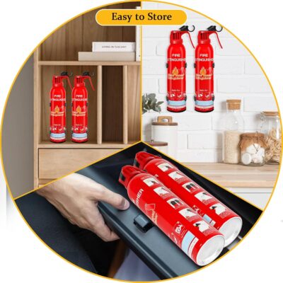 Fire Extinguisher for Home with Mount, 6 Pack Upgraded 8-in-1 Portable Fire Extinguishers For Vehicle Car Boat Marine Kitchen Emergency Supplies, Water-Based Extinguisher For A, B, C, K Fire Types - Image 5